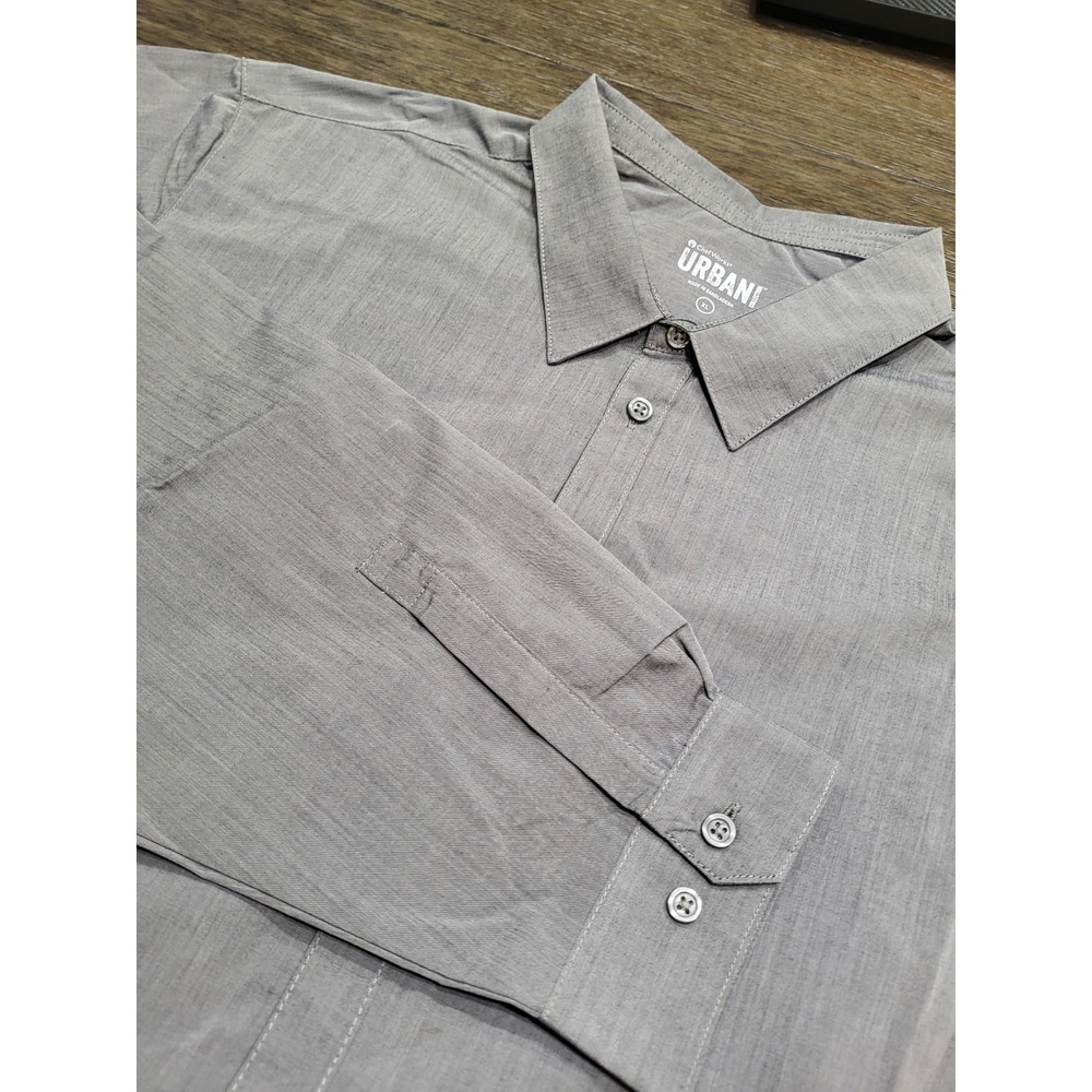 Chef Works Urban Shirt, Men's Size XL, Gray, Long Sleeve, Button Up Shirt